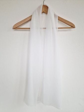 Damen Foulard Weiss ca. 39cm x 146cm