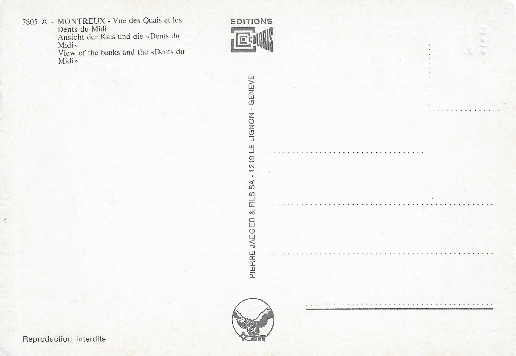 Cartoline postali: Montreux VD – Nuovo (secondo la descrizione) da Rothrist venduto da Stranglehold 1