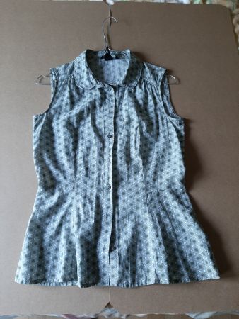 Sommer Damenbluse von H&M, grün/grau,  Gr. 36