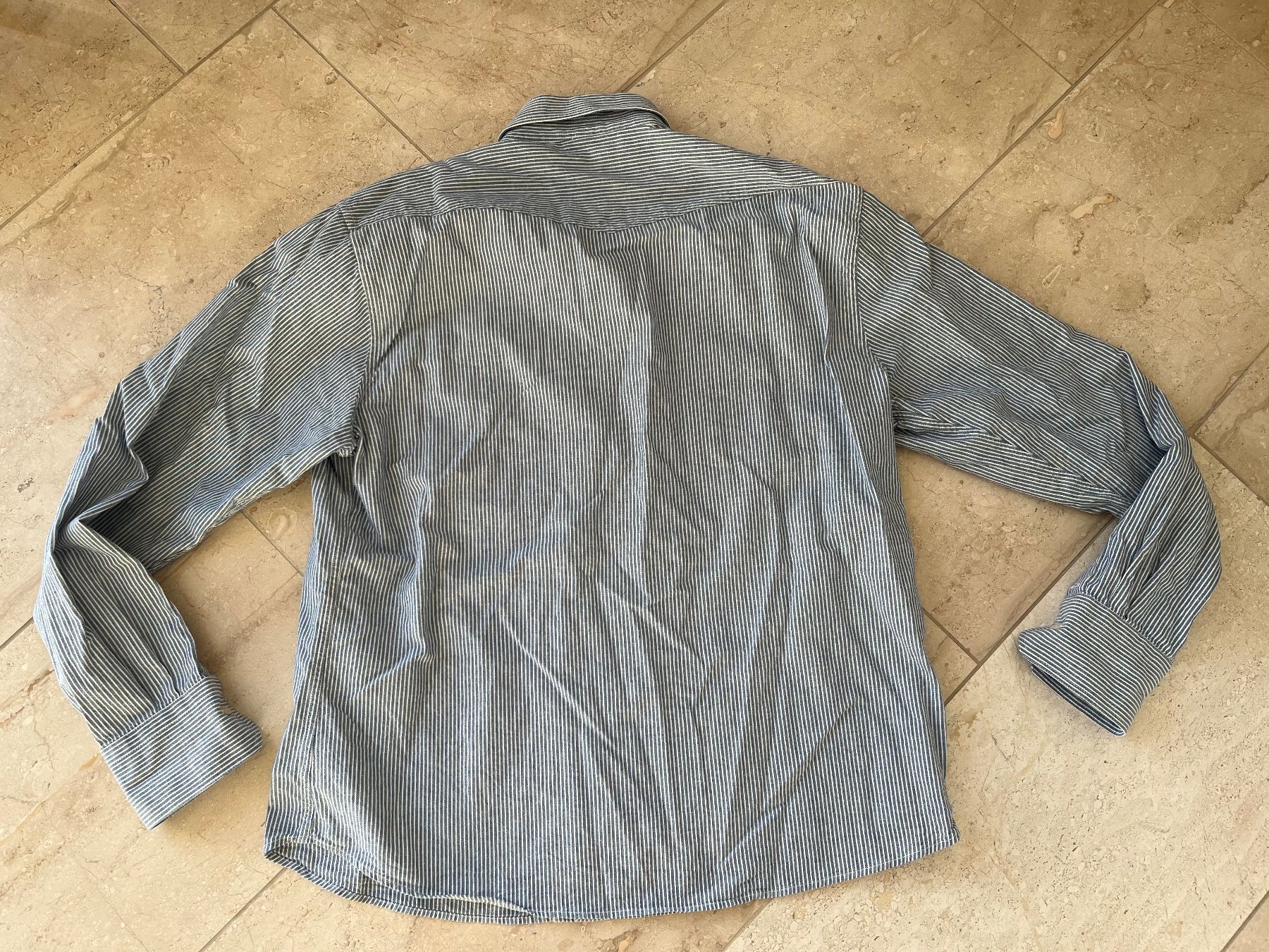 Chemises: Deperlu Cotton Shirt LS Blue/White Striped - XL – D'occasion à Wangen b. Olten par ricochet56 3