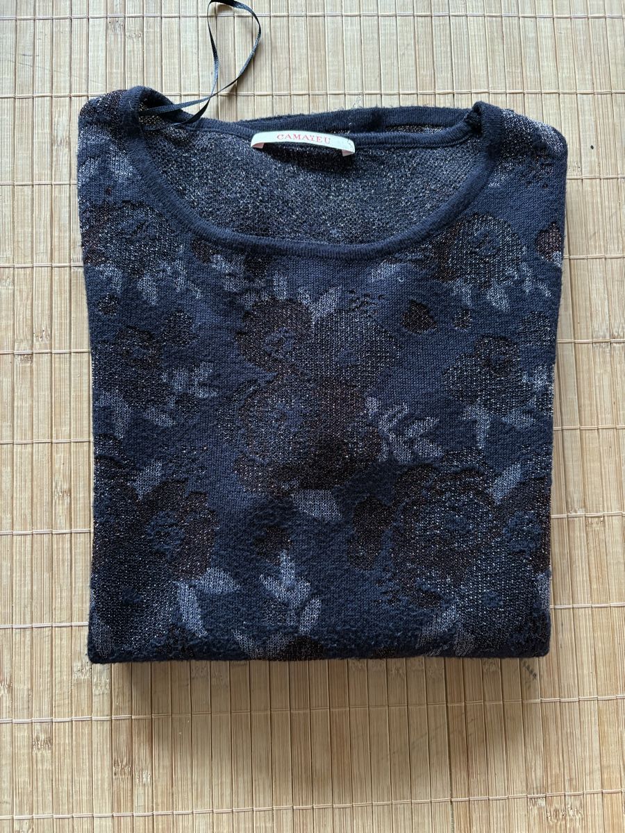 Pullover & Sweatshirts: Camaieu Glitzer Pullover, Gr. S, Blumenmuster – Neu (gemäss Beschreibung) aus Malters von Gisi80 2