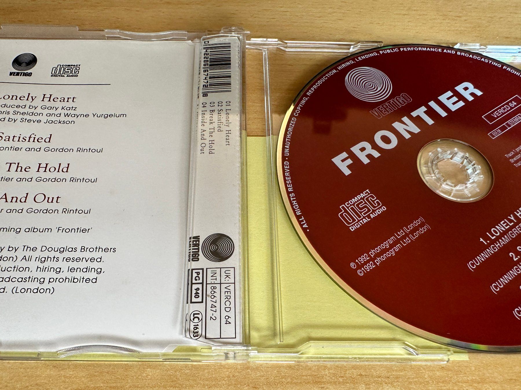 CD: Frontier – Lonely Heart - Single CD – Usato da Rikon im Tösstal venduto da Alpenmutz 1
