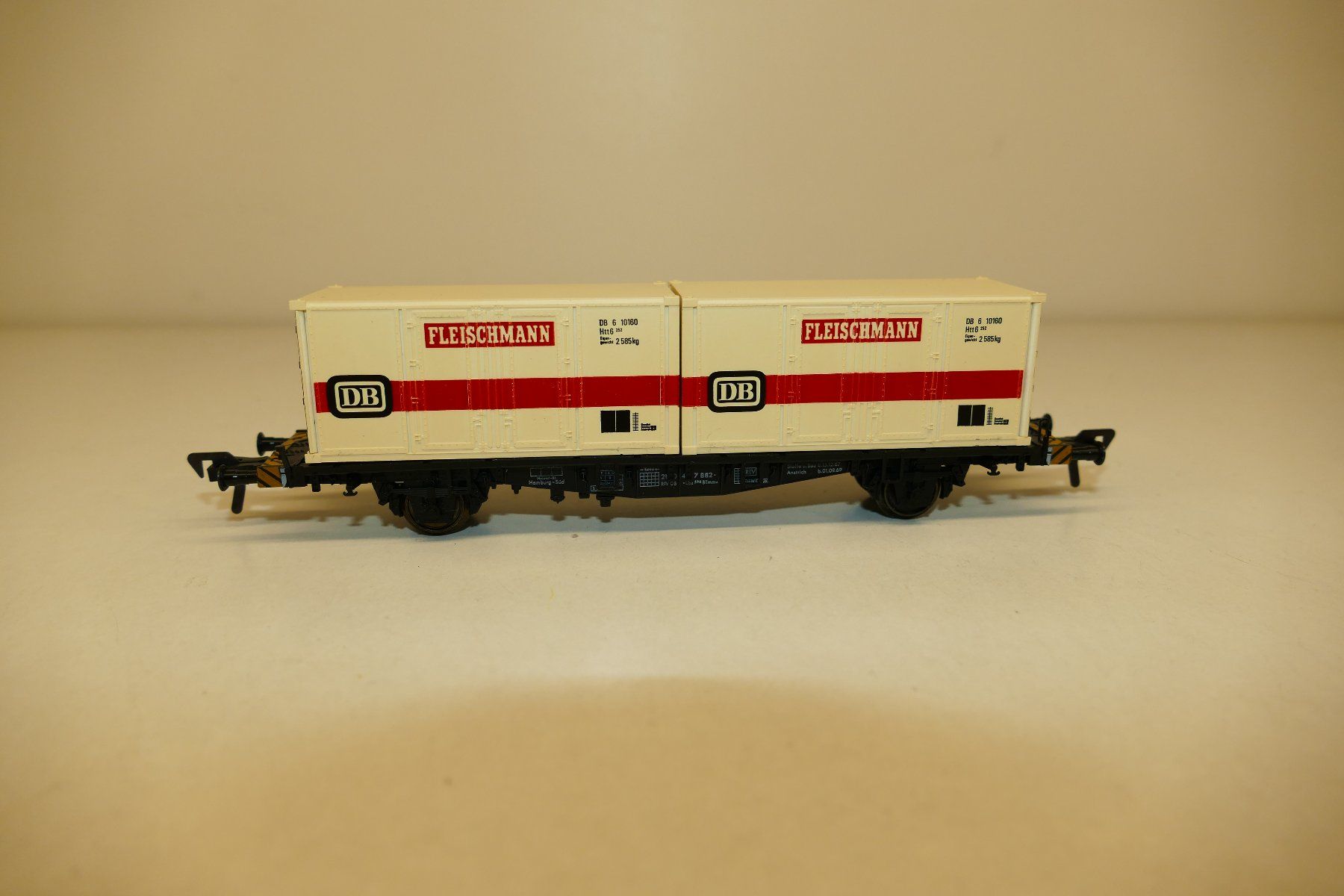Fleischmann Modellini di ferrovie: Fleischmann H0: DB Container Tragwagen – Nuovo (secondo la descrizione) da Niederhasli venduto da rail-duerst 1