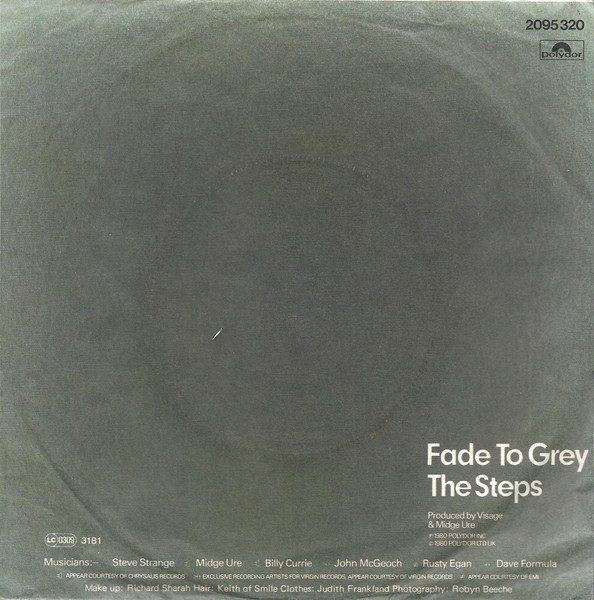 Dischi in vinile: Visage: Fade To Grey 7" – Usato da Steinhausen venduto da Vilivinili 1