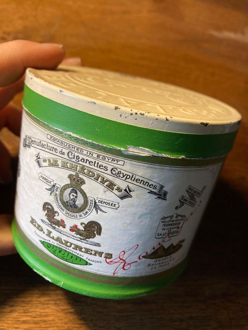 Barattoli: Blechdose Ed. Laurent Khédive N15 Cigarette Zigaretten Boite – Usato da St-Cierges venduto da LeRegain