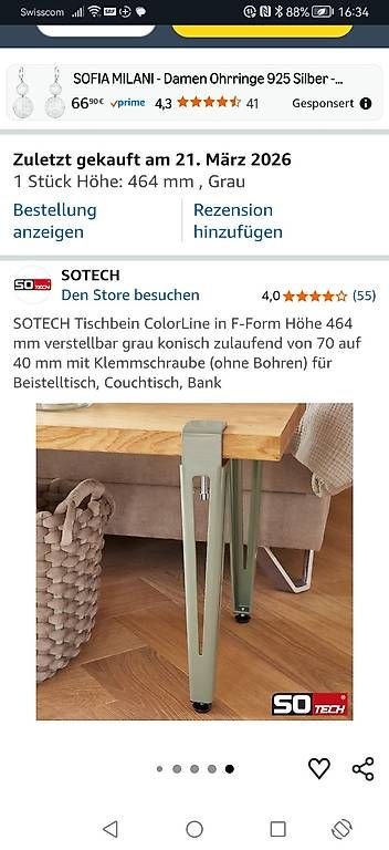 Sonstiges Mobiliar: Möbelfüsse für couchtisch oder bank – Neu und originalverpackt aus Abtwil AG von chr_fv7z