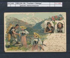 1903 AK, BE, "Trachten und Gebirge", gelaufen