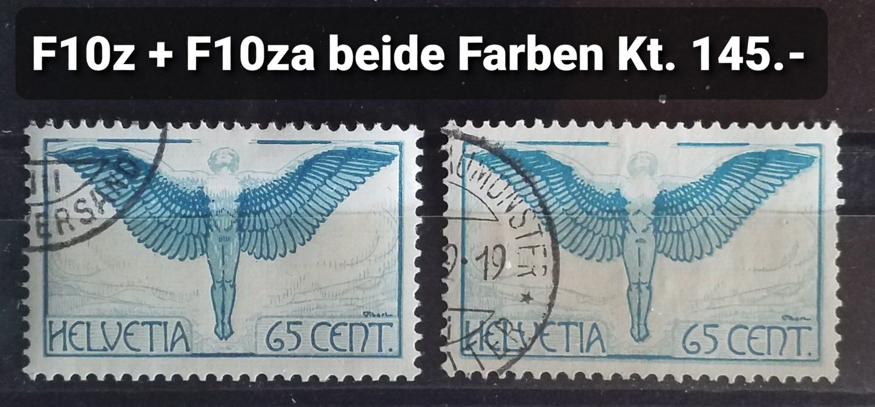 Alle Briefmarken: MA176) F10z, 10za, Flugpostmarke beide Farben selten – Neu (gemäss Beschreibung) aus Baden von Eggi