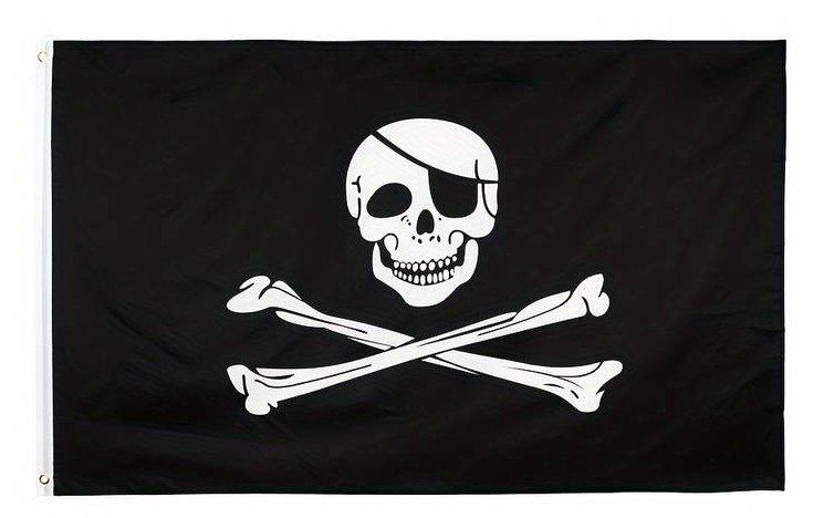 Fahnen: Piratenfahne 150 x 90 cm – Neu und originalverpackt aus Basel von Pickman