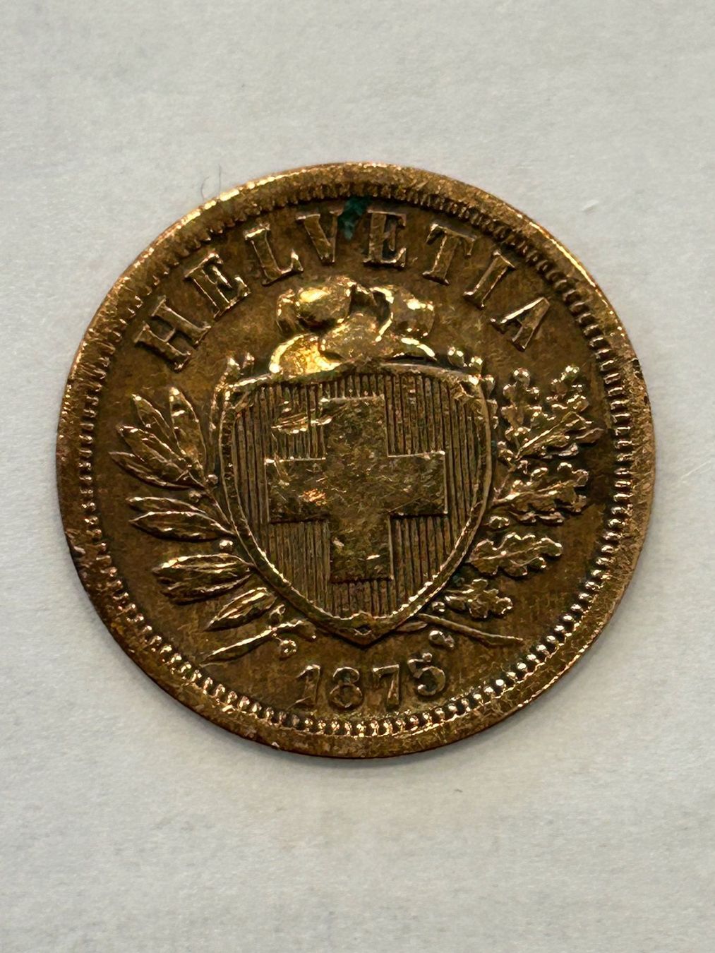 Alle Münzen: 1 mal 2 Rappen 1875 – Gebraucht aus herisau von hb_gold 1