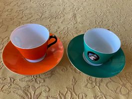 2 tazzine da espresso con piattino