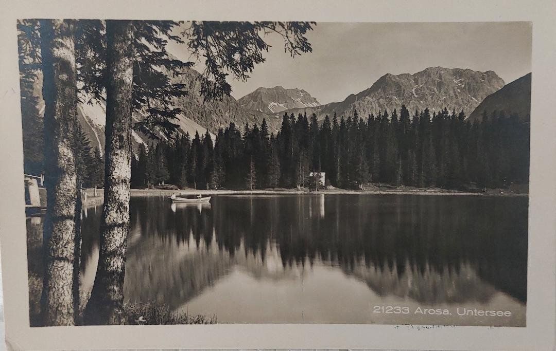 Ansichtskarten: AROSA - Untersee - 1929 – Gebraucht aus Delémont von Domdom1