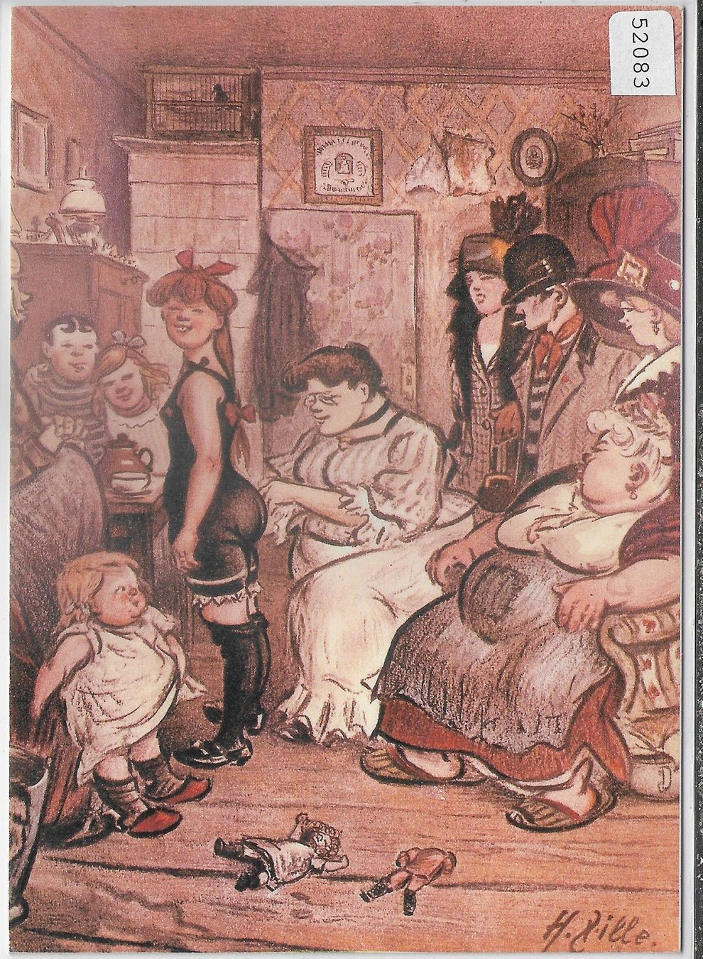 Cartoline postali: Humor - Heinrich Zille - Anprobe – Usato da Ettingen venduto da Kartenplanet