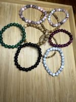 Armband Set Natursteine 9 Stk. verschiedene Farben Neu