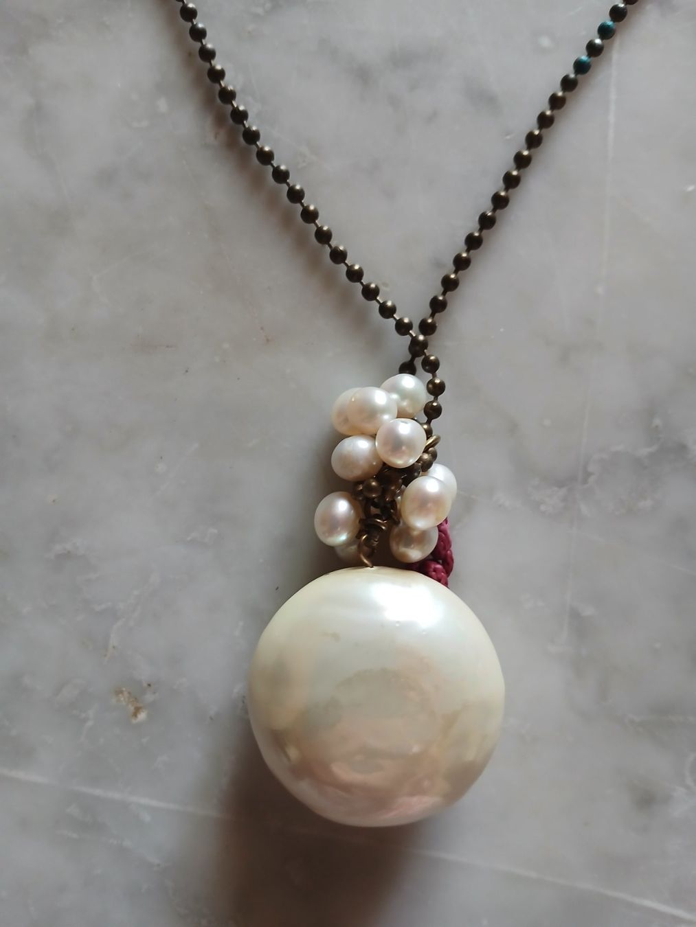 Colliers: Collana con pendente grande perla – D'occasion à Baar par fla_v78d 1