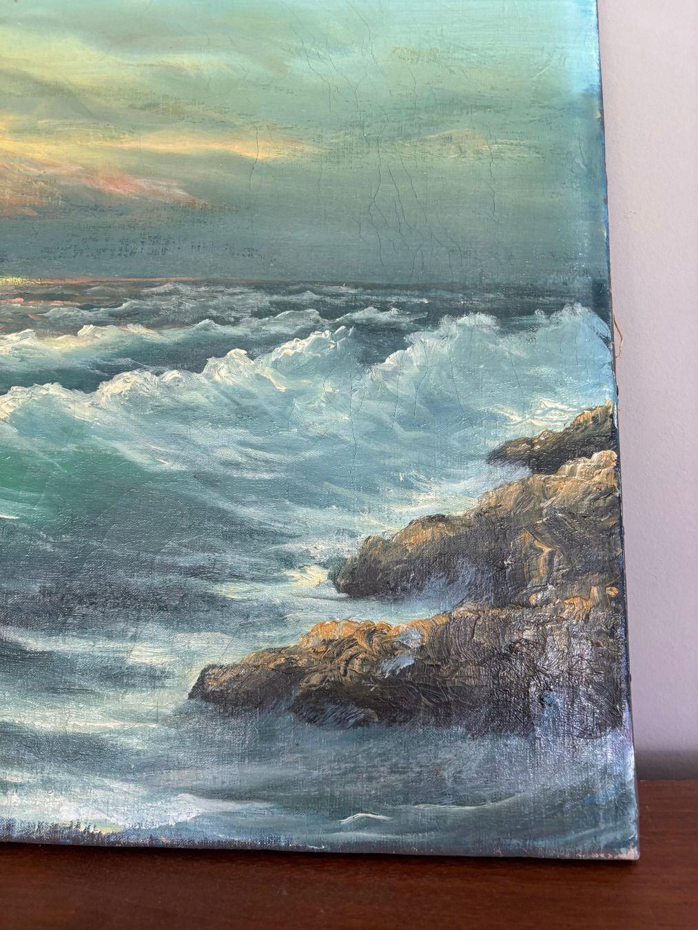 Dipinti: Antikes Oelbild Szene Meer, Leinwand – Usato da Jegenstorf venduto da Hibiscus11 2