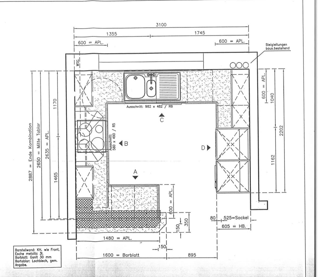 V-Zug Cucine complete: Küche inkl. Geräte – Usato da Knutwil venduto da Peboknu 3