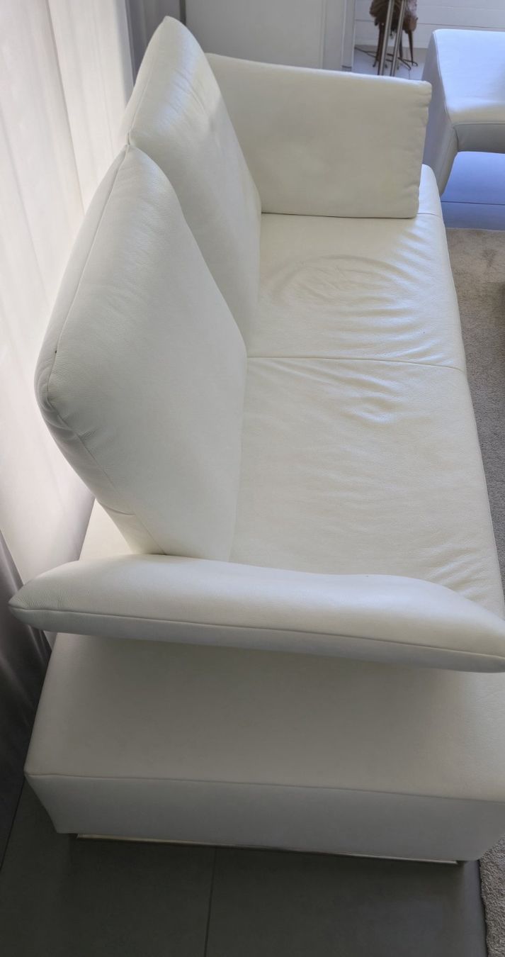 Koinor Divani: 2 elegante Sofas, Cremeweiss Leder, 2 Stück, top Zustand – Usato da Wettswil venduto da Susannecarla 6