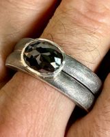 Riesengrosser - echter, hochwertiger schwarzer Diamant-Ring!