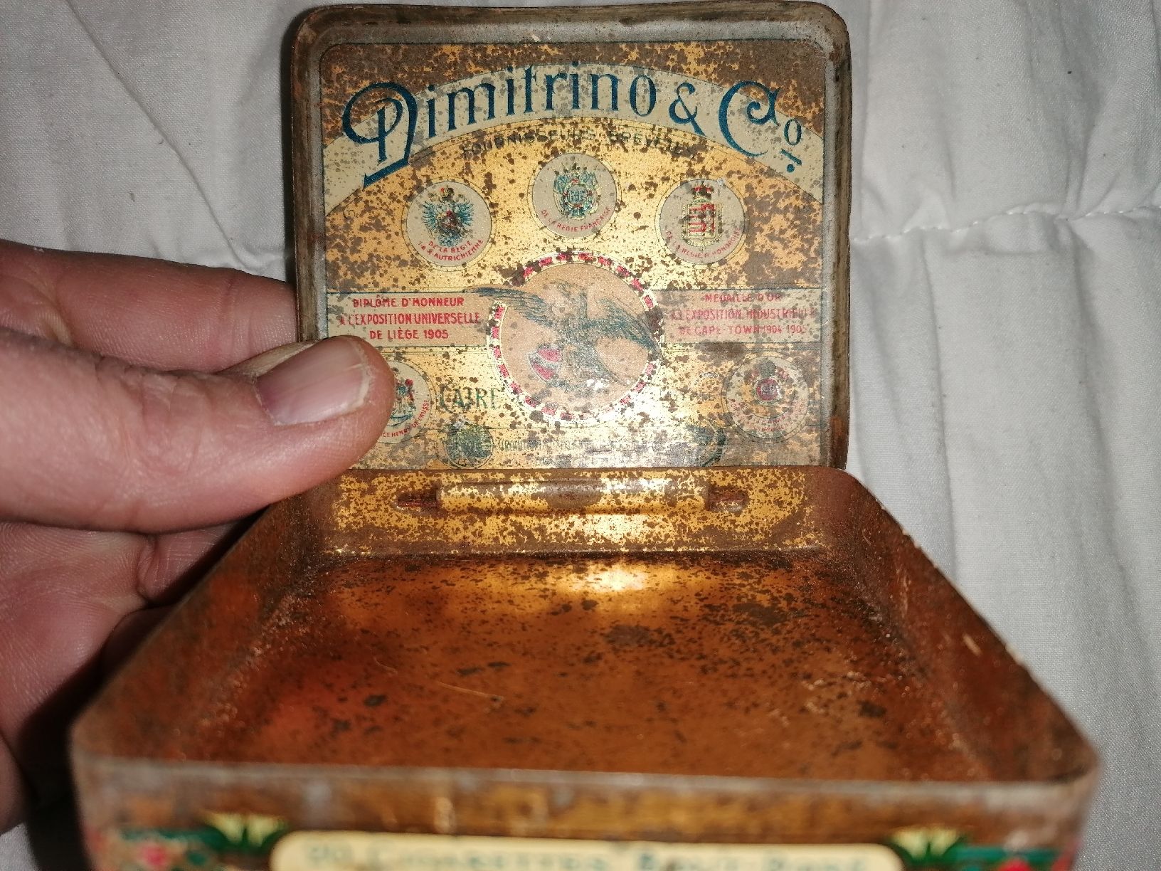 Tabak: Antike Blechdose Dimitrino Sphinx 20 Zigaretten ca. 1910 – Gebraucht aus Zürich von Tin4Life 6