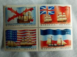 4er Briefmarkenblock Marshall Inseln, Schiffe