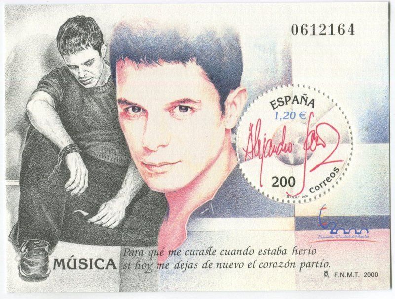 Tutti i francobolli: Block "Alejandro Sanz". Spanien. – Nuovo e nell'imballaggio originale da Basel venduto da Butsch5
