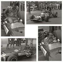 4 Fotos Clay Regazzoni im Lotus von Jo Siffert 1968