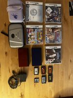 Nintendo DS Lite Konsole mit Spielen und Zubehörq