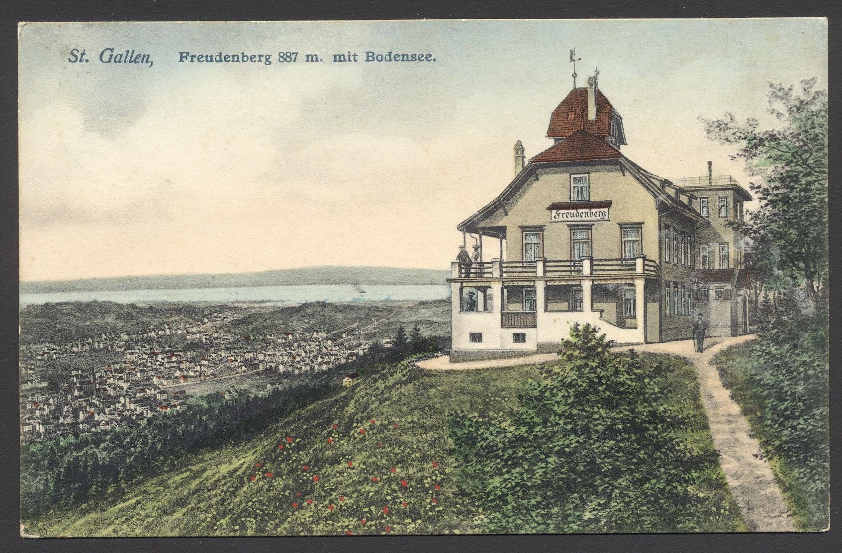 Cartoline postali: PK St. Gallen - Freudenberg – Usato da Siebnen venduto da Fstaehli