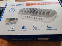 USB 120W Ladestation für 10 Geräte