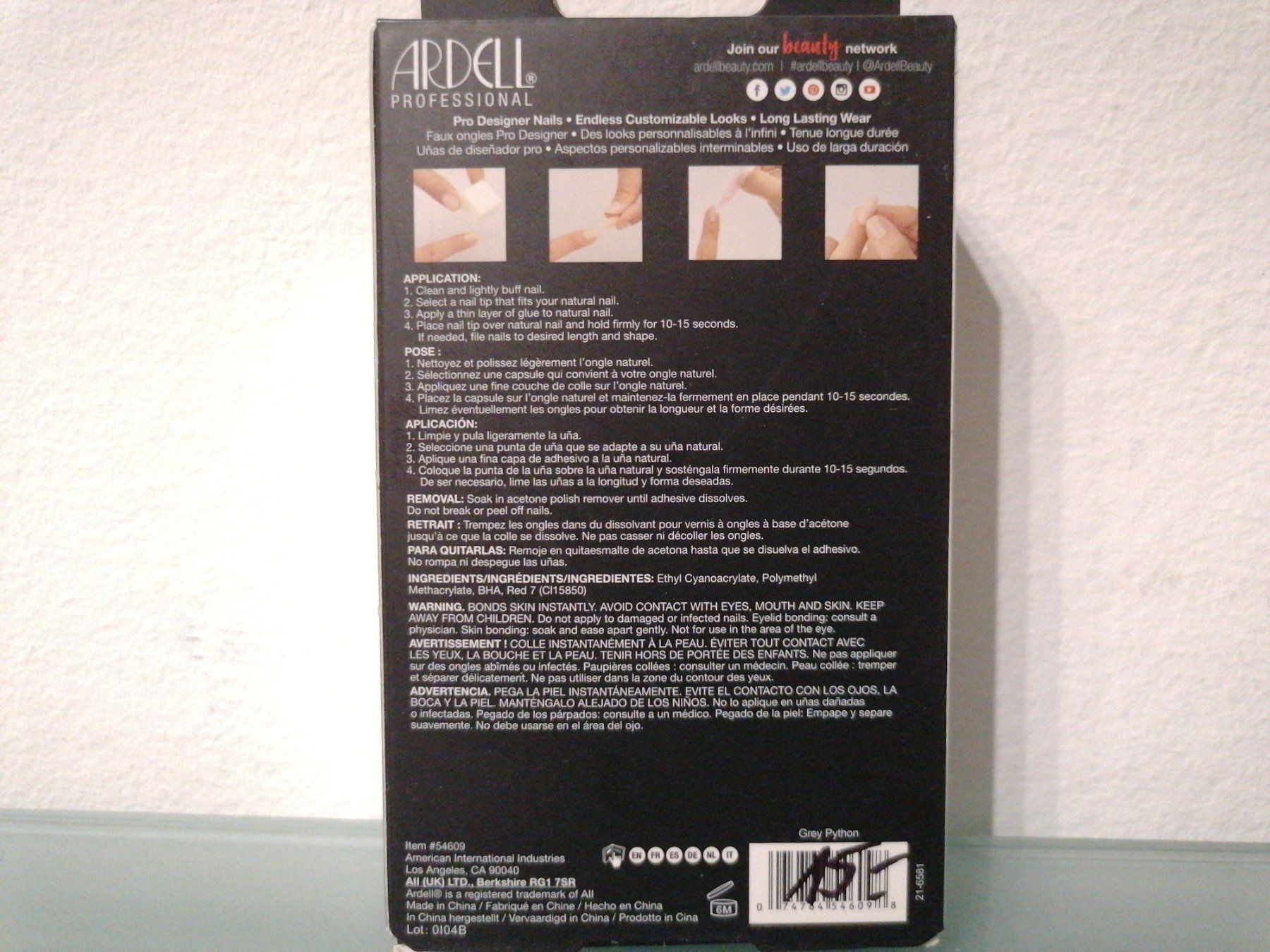 Künstliche Fingernägel: Nail Addict Grey Python – Neu und originalverpackt aus Bäch SZ von Swissy46 2