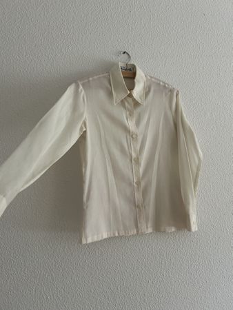 Chemisier vintage Harry-Laure Paris, taille XS/S, crème