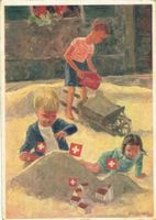 Bundesfeier Karte 1937 "Spielende Kinder"