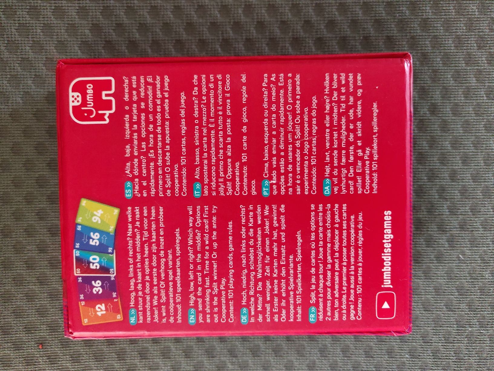 Spiele: Kartenspiel Split Jumbo 101 Karten neuwertig – Neu (gemäss Beschreibung) aus Spiegel b. Bern von M.Raymond 1