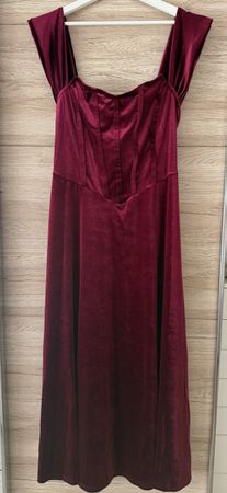 Bordeaux-rotes Samt Kleid, Grösse 1XL, Top Zustand!