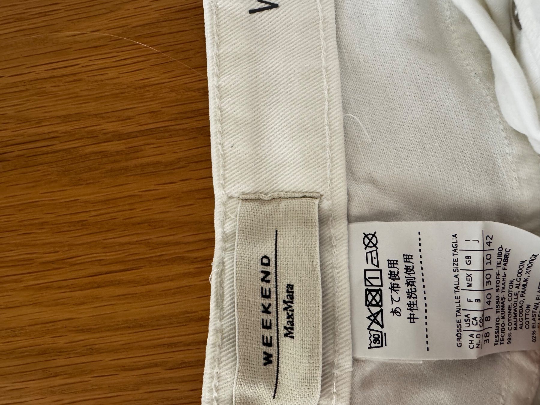 Jeans: Jeans weiss Max Mara Weekend, Grösse 38 – Usato da Herrliberg venduto da Zueriseeufer 4