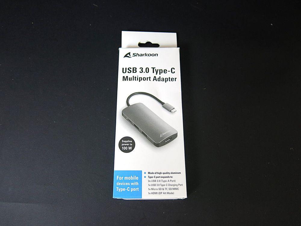 SHARKOON USB 3.0 Type-C Multiport adapter (Neu und originalverpackt) in ...
