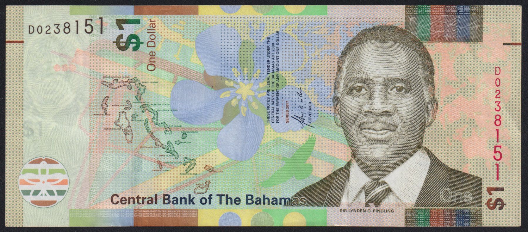 Billets de banque: Bahamas 1 Dollar 2017 – D'occasion à Brugg AG par banknoten_muesli