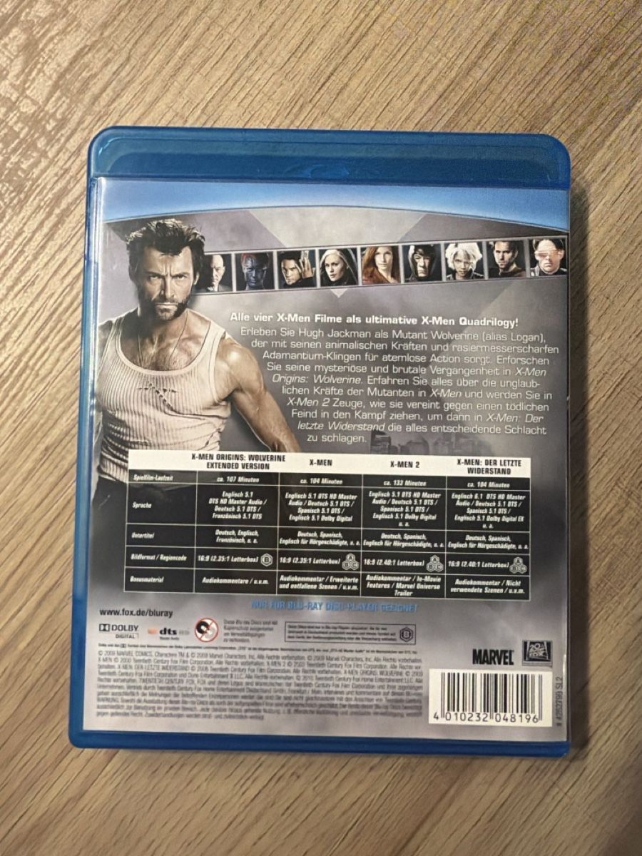 Tutti i DVDs: X-Men Quadrilogy BluRay – Usato da Hagendorn venduto da masterchieff 1