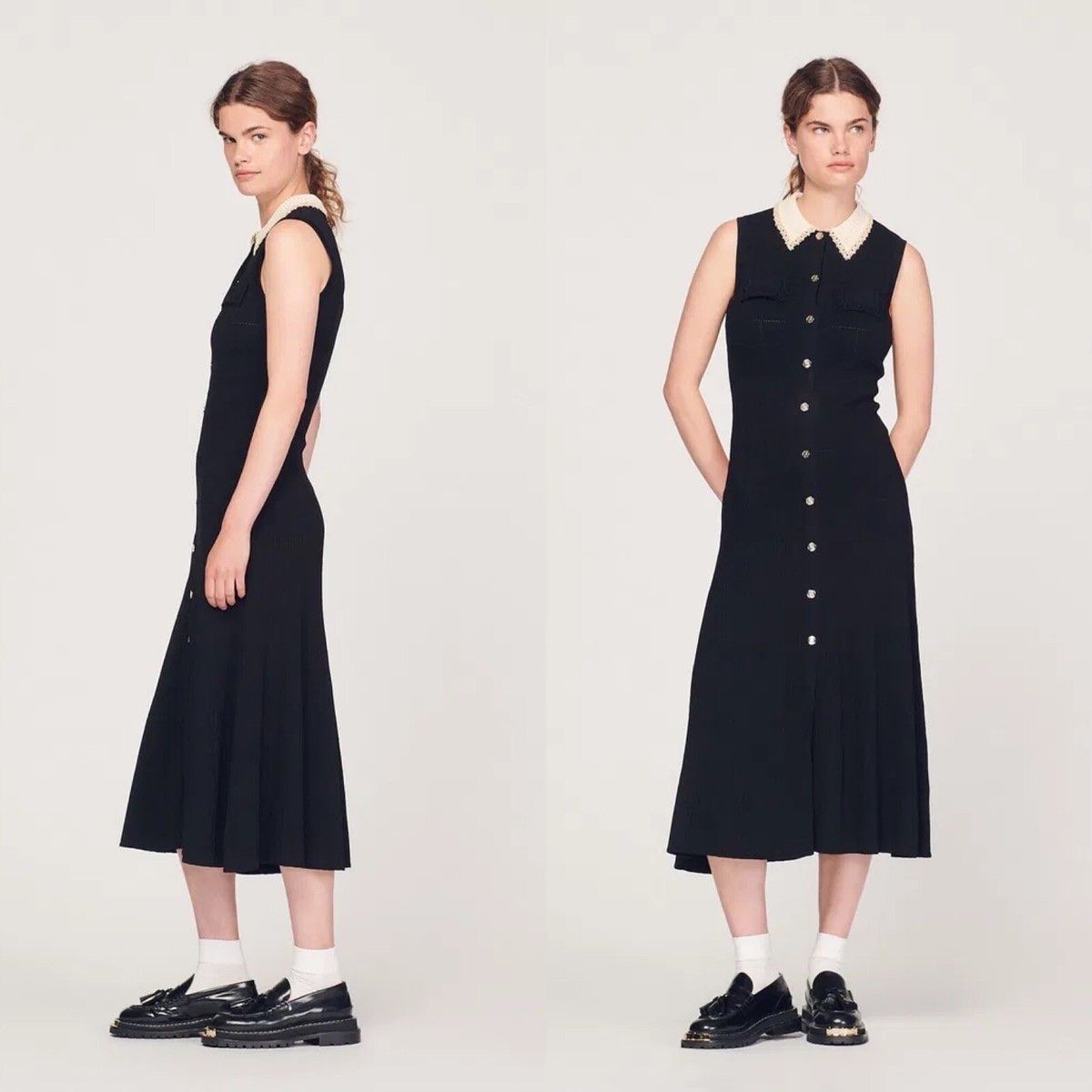 Sandro Vestiti: Sandro Black Elegant Midi Dress – Usato da St.Josefen venduto da lop_lh8d 2