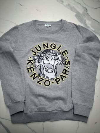 Kenzo Sweatshirt grau Jungle Paris Grösse M Baumwolle