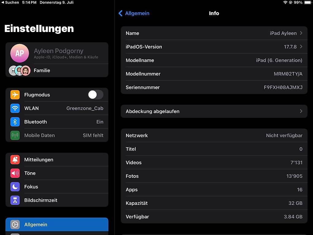 Apple Tablettes PC: Ipad 6 Generation 2017 – D'occasion à Dübendorf par sab_c67b 3