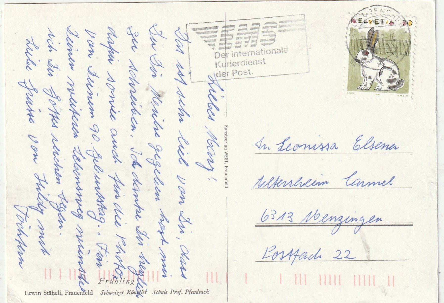 Cartoline postali: Blumenkarte – Usato da Lumbrein venduto da made02 1