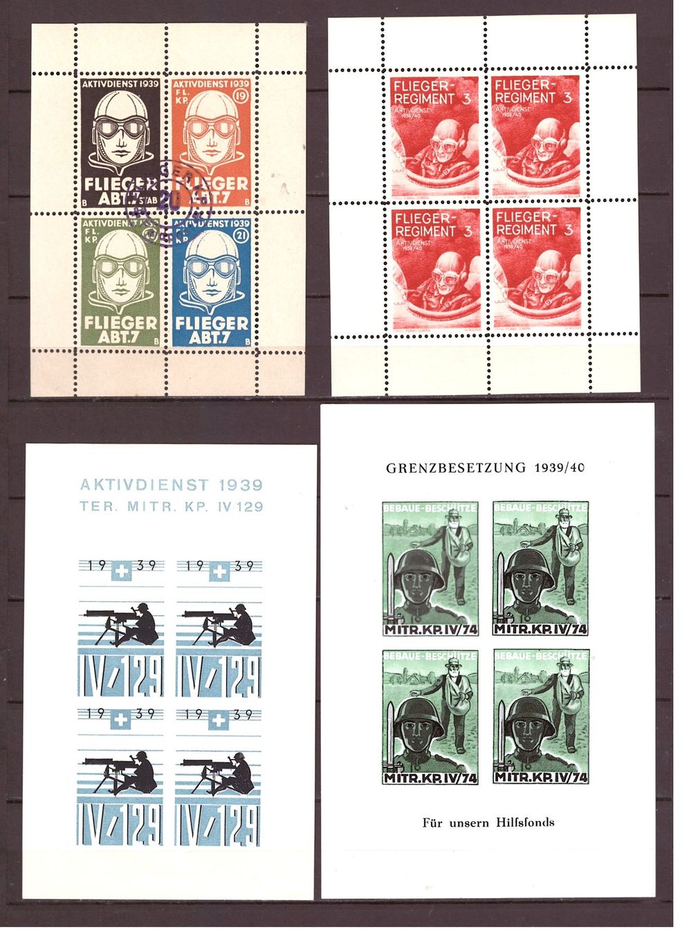 Tutti i francobolli: # 134 --- SOLDATENMARKEN – Usato da Dübendorf venduto da Piero2