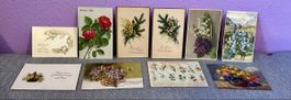 Cartes Postales Anciennes, compositions florales