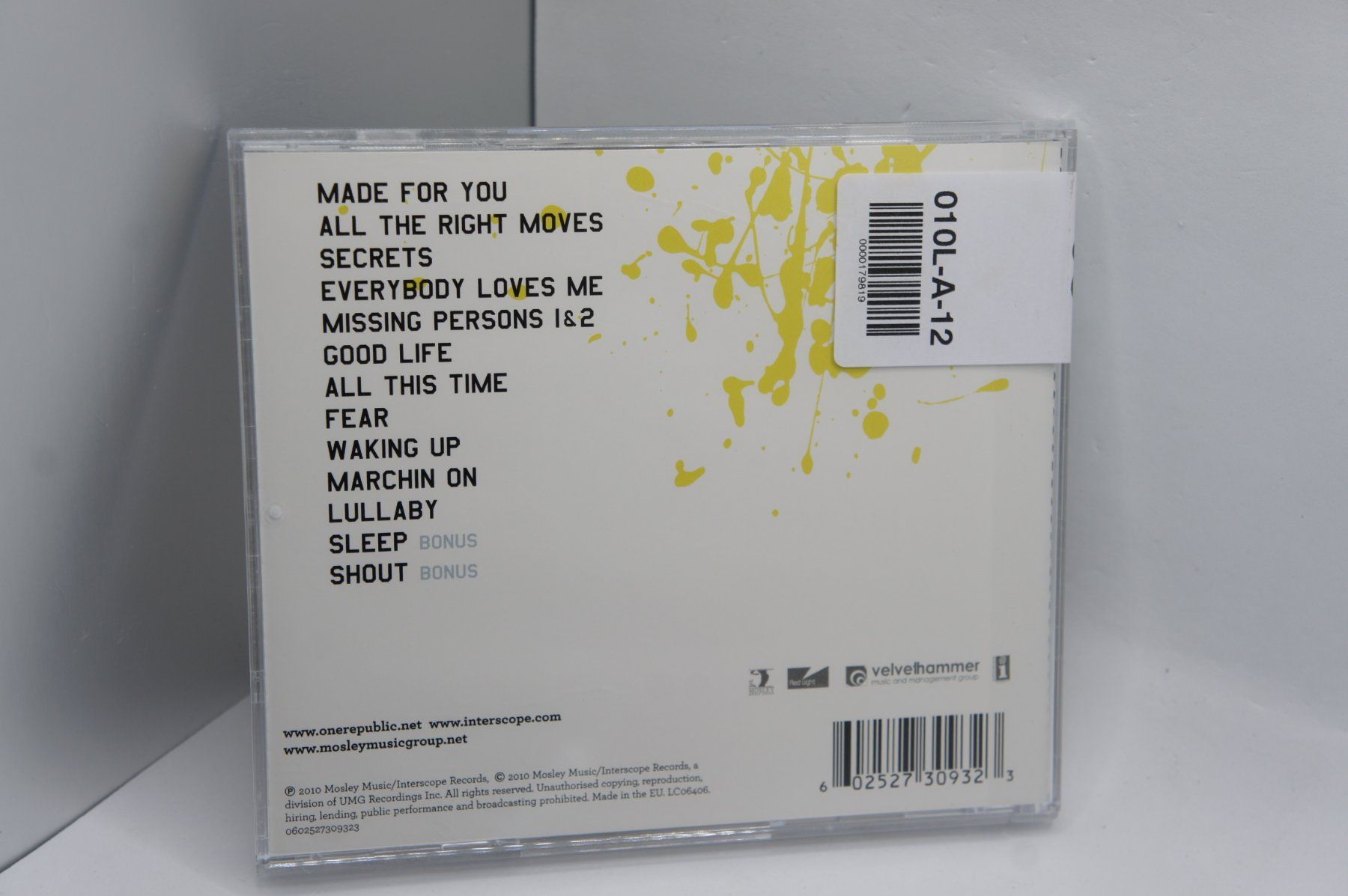 CD: CD OneRepublic – Waking Up – Usato da Ernetschwil venduto da luisvonerni 2