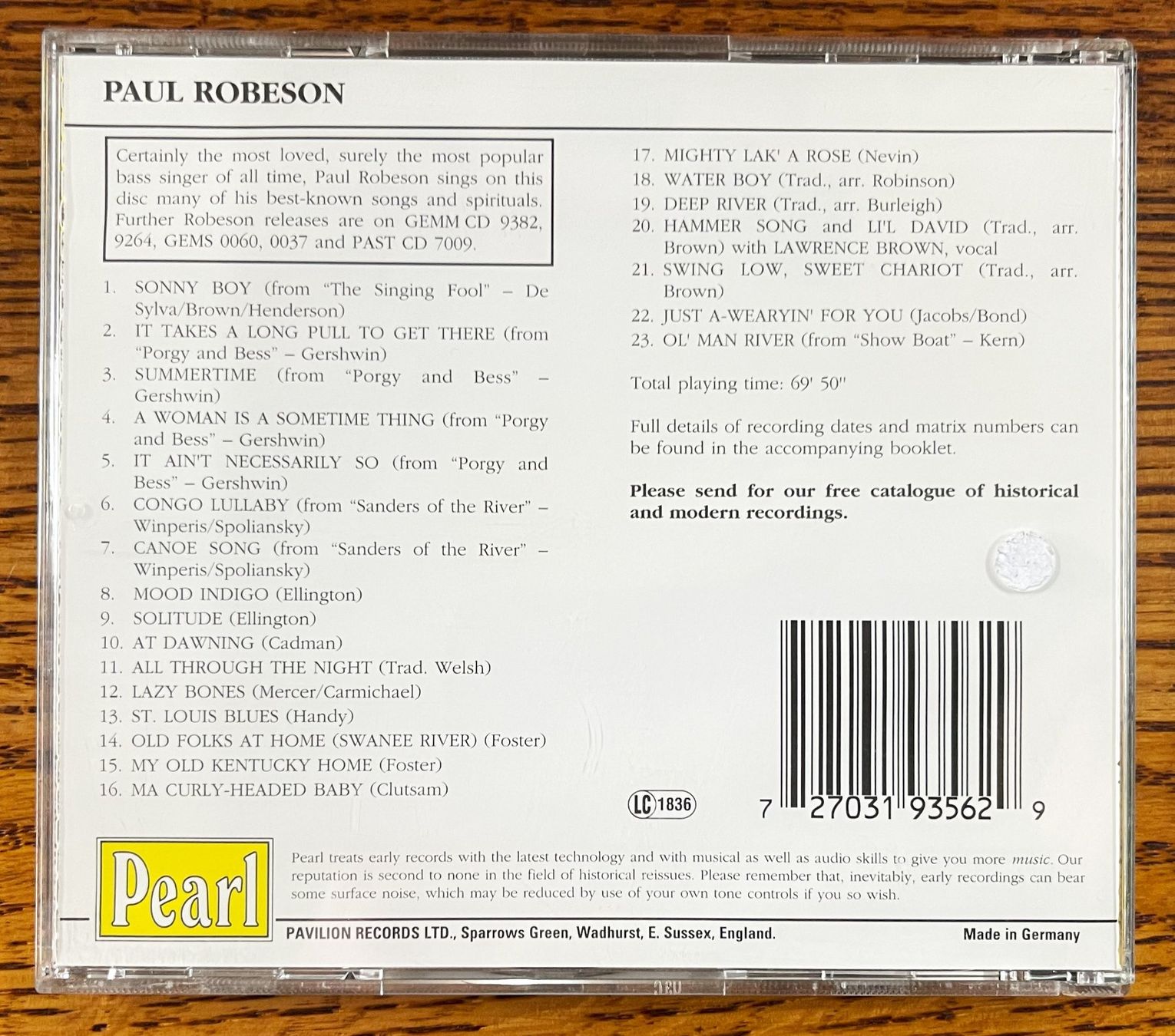 CDs: PAUL ROBESON CD – Gebraucht aus Oftringen von Vucki 1