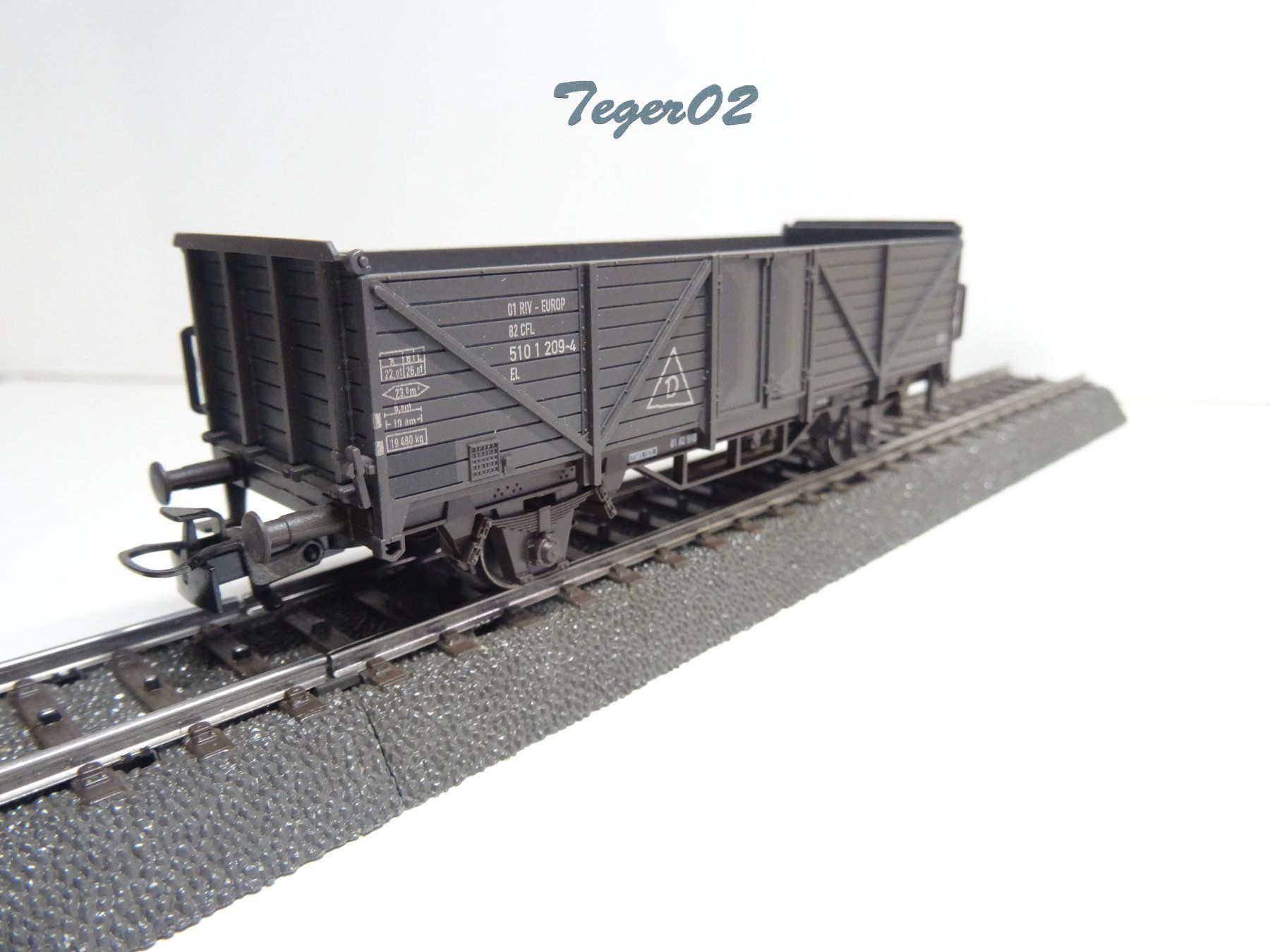 Märklin Modellini di ferrovie: Märklin H0 4582 offener Güterwagen – Usato da Hochdorf venduto da Teger02