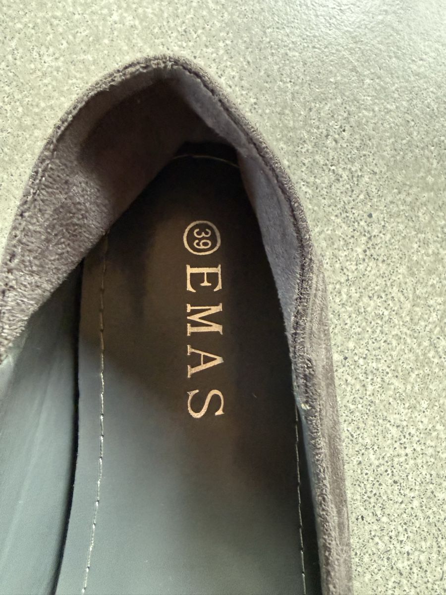 Scarpe da donna: Stylische EMAS Slipper, Gr. 39, grau – Usato da Maienfeld venduto da griti666 2