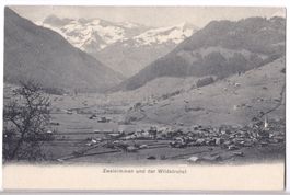 Zweisimmen mit Wildstrubel auf AK ab St. Stephan 1910